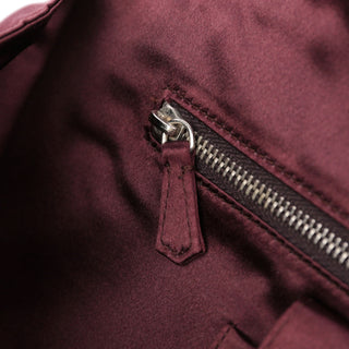 Prada Burgundy Raso Satin Top Handle Bag