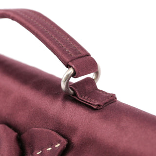 Prada Burgundy Raso Satin Top Handle Bag