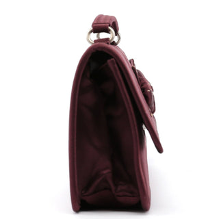 Prada Burgundy Raso Satin Top Handle Bag