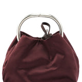 Prada Mini Ring Bag aus Satin in Bordeaux