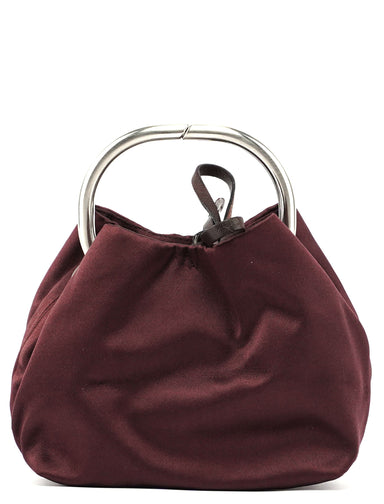 Prada Burgundy Satin Mini Ring Bag