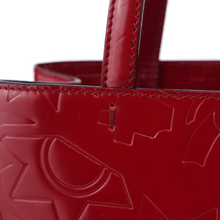 Prada Burgundy Spazzolato Embossed Tote Bag