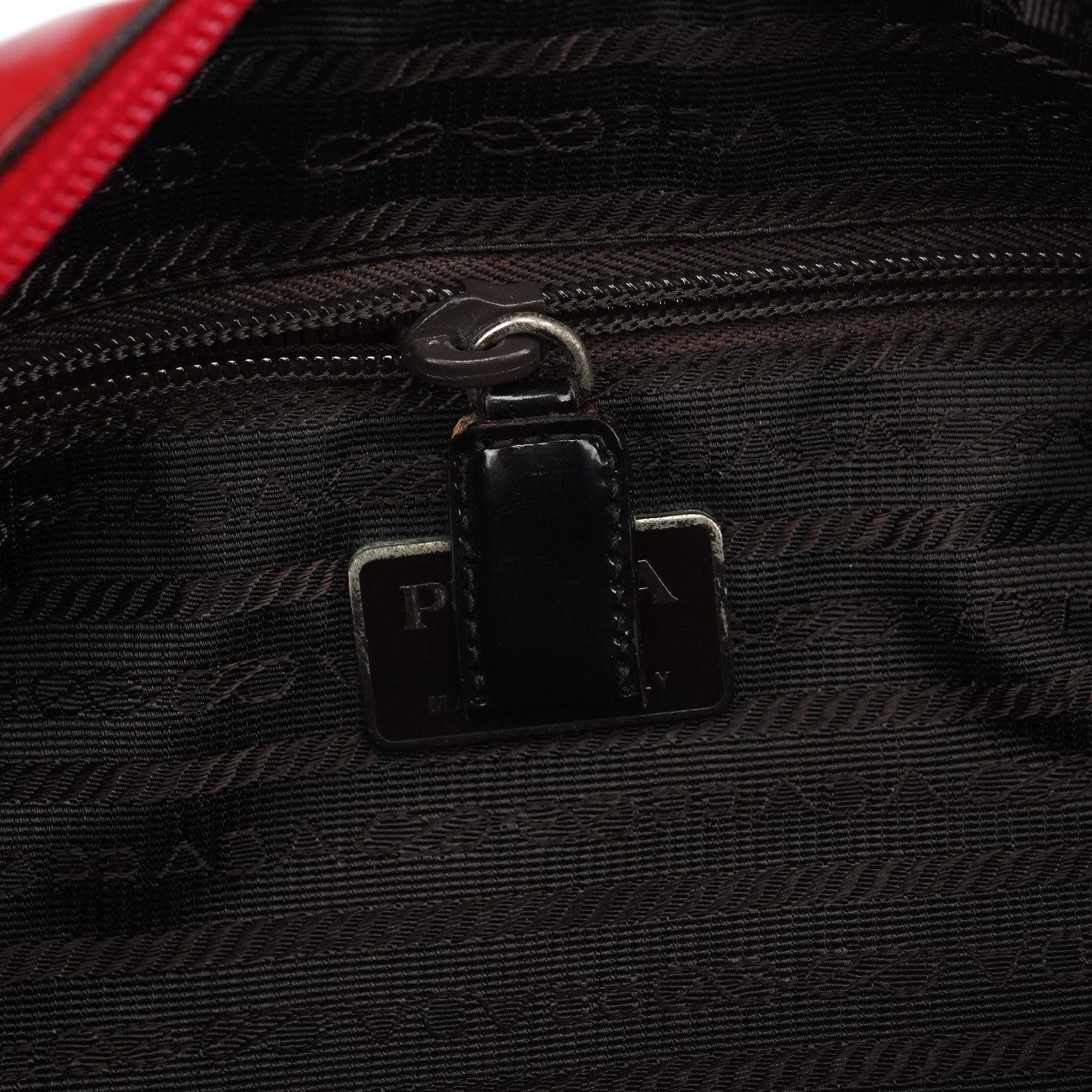 Prada Burgundy Spazzolato Leather Shoulder Bag