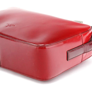 Prada Burgundy Spazzolato Leather Shoulder Bag