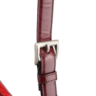 Prada Burgundy Spazzolato Leather Shoulder Bag