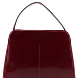 Prada Burgundy Spazzolato Top Handle Clutch Bag