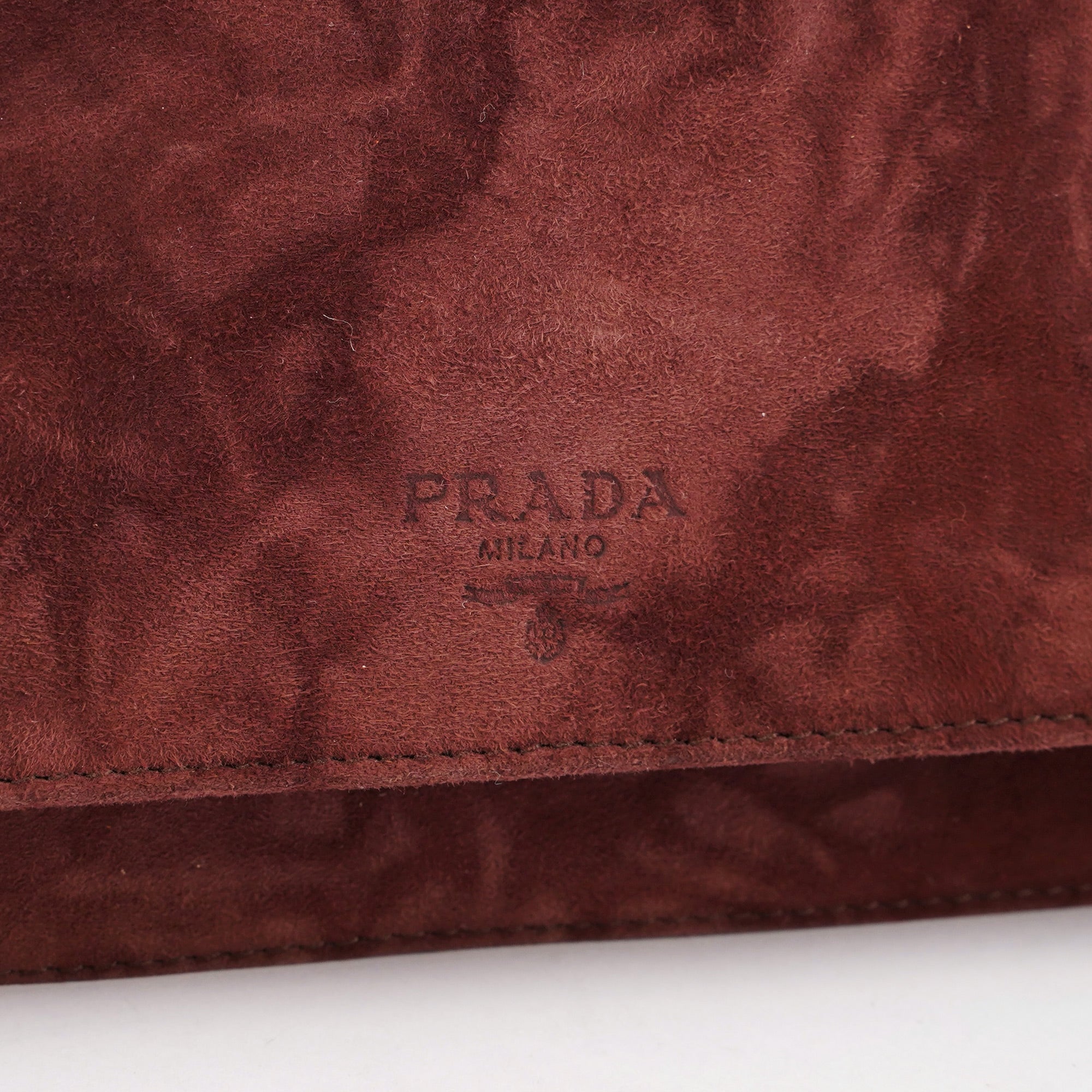 Prada Burgundy Tie Dye Plastic Handle Shoulder Bag