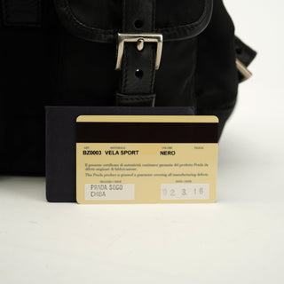 Prada BZ0003 Black Tessuto Vela Backpack