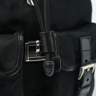 Prada BZ0003 Black Tessuto Vela Backpack