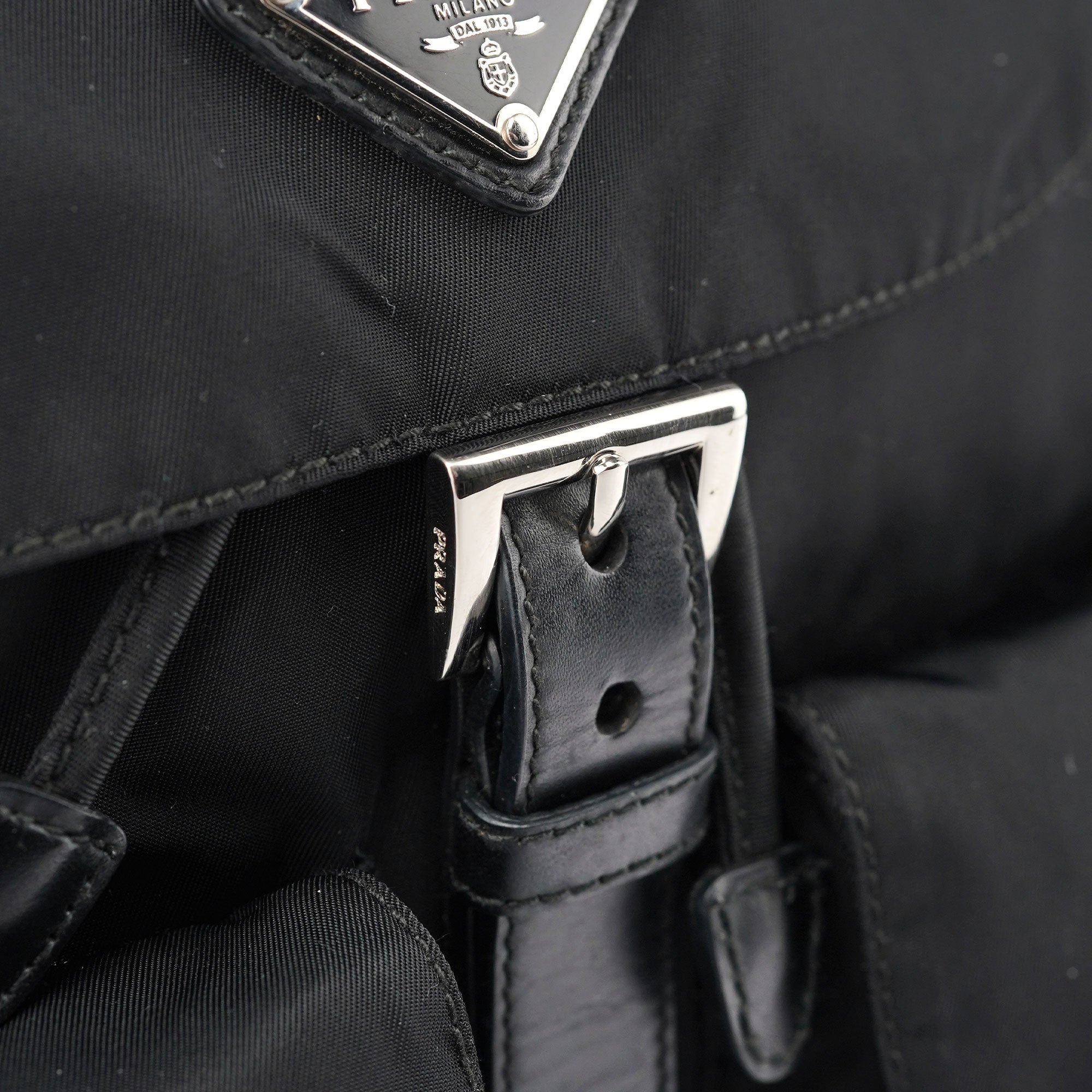 Prada BZ2811 Black Tessuto Vela Backpack
