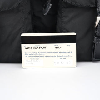 Prada BZ2811 Black Tessuto Vela Backpack