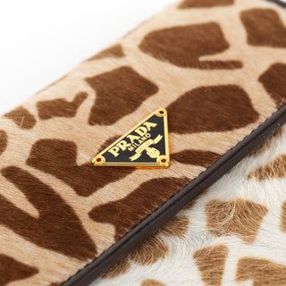 Prada Calf Hair Leopard Wallet