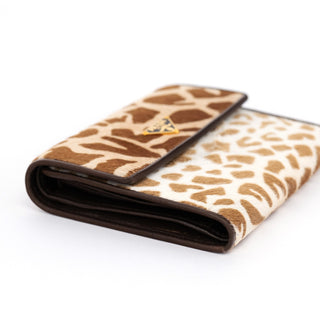 Prada Calf Hair Leopard Wallet