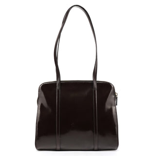 Prada Dark Brown Spazzolato Shoulder Bag