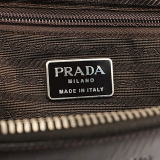 Prada Dark Brown Spazzolato Shoulder Bag