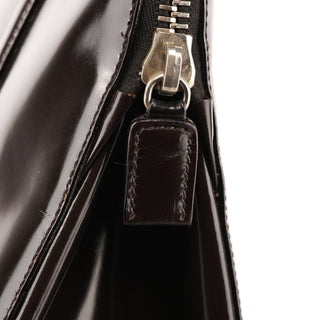 Prada Dark Brown Spazzolato Shoulder Bag