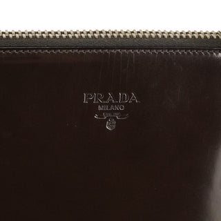 Prada Dark Brown Spazzolato Shoulder Bag
