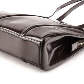 Prada Dark Brown Spazzolato Shoulder Bag