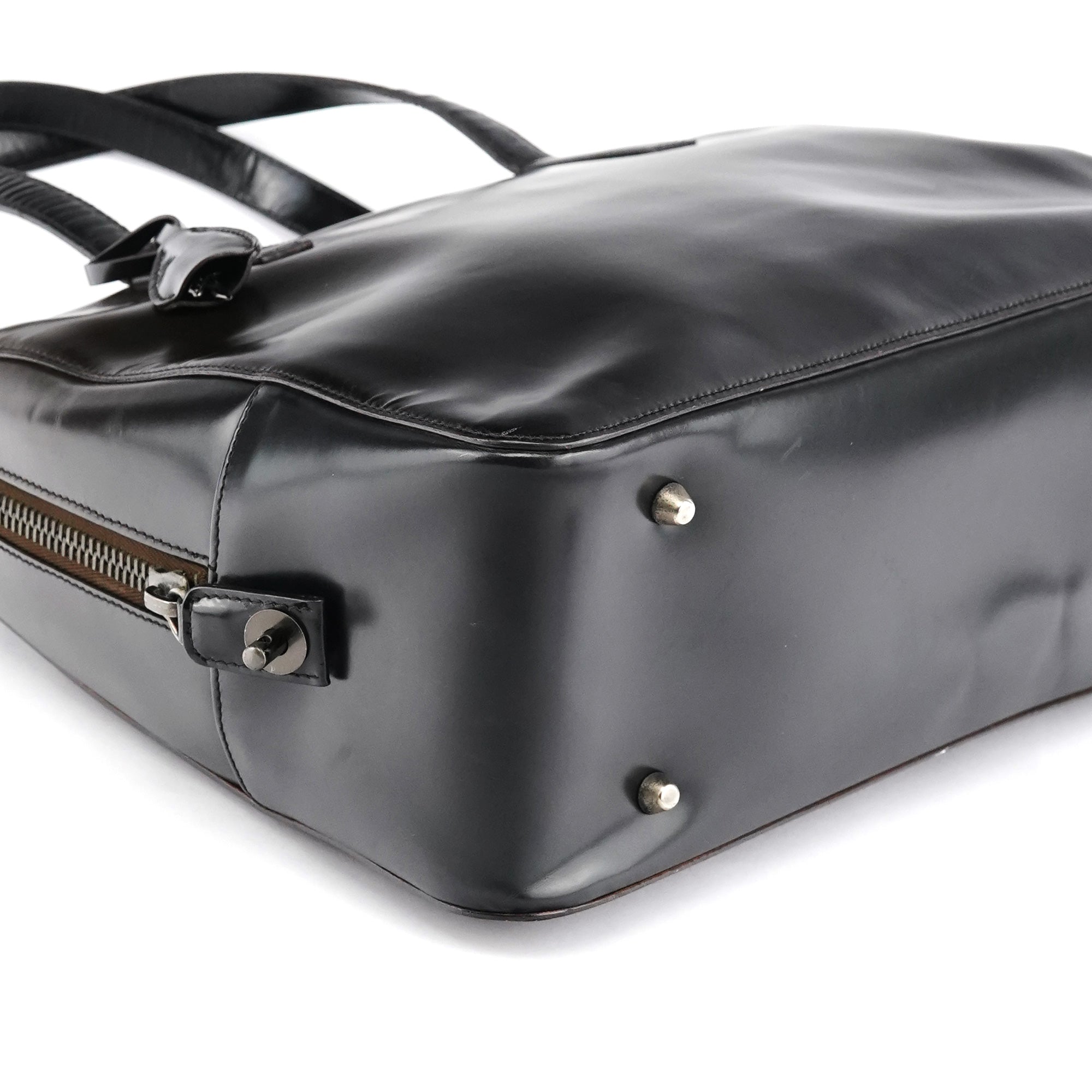 Prada Dark Brown Spazzolato Tote Bag