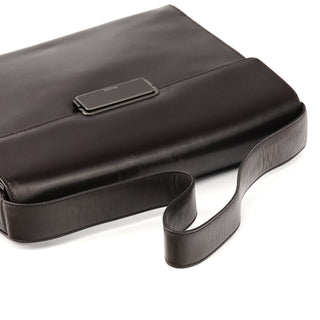 Prada Dark Brown Vitello Buckle Shoulder Bag