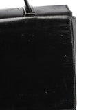 Prada Dark Brown Vitello Buckle Top Handle Bag
