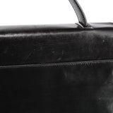 Prada Dark Brown Vitello Buckle Top Handle Bag