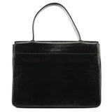 Prada Dark Brown Vitello Buckle Top Handle Bag