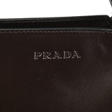 Prada Dark Brown Vitello Chic Shoulder Bag