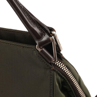 Prada Dark Green Tessuto Chic Nylon Shoulder Bag