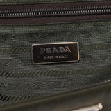 Prada Dark Green Tessuto Chic Nylon Shoulder Bag