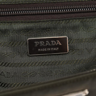 Prada Dark Green Tessuto Chic Nylon Shoulder Bag