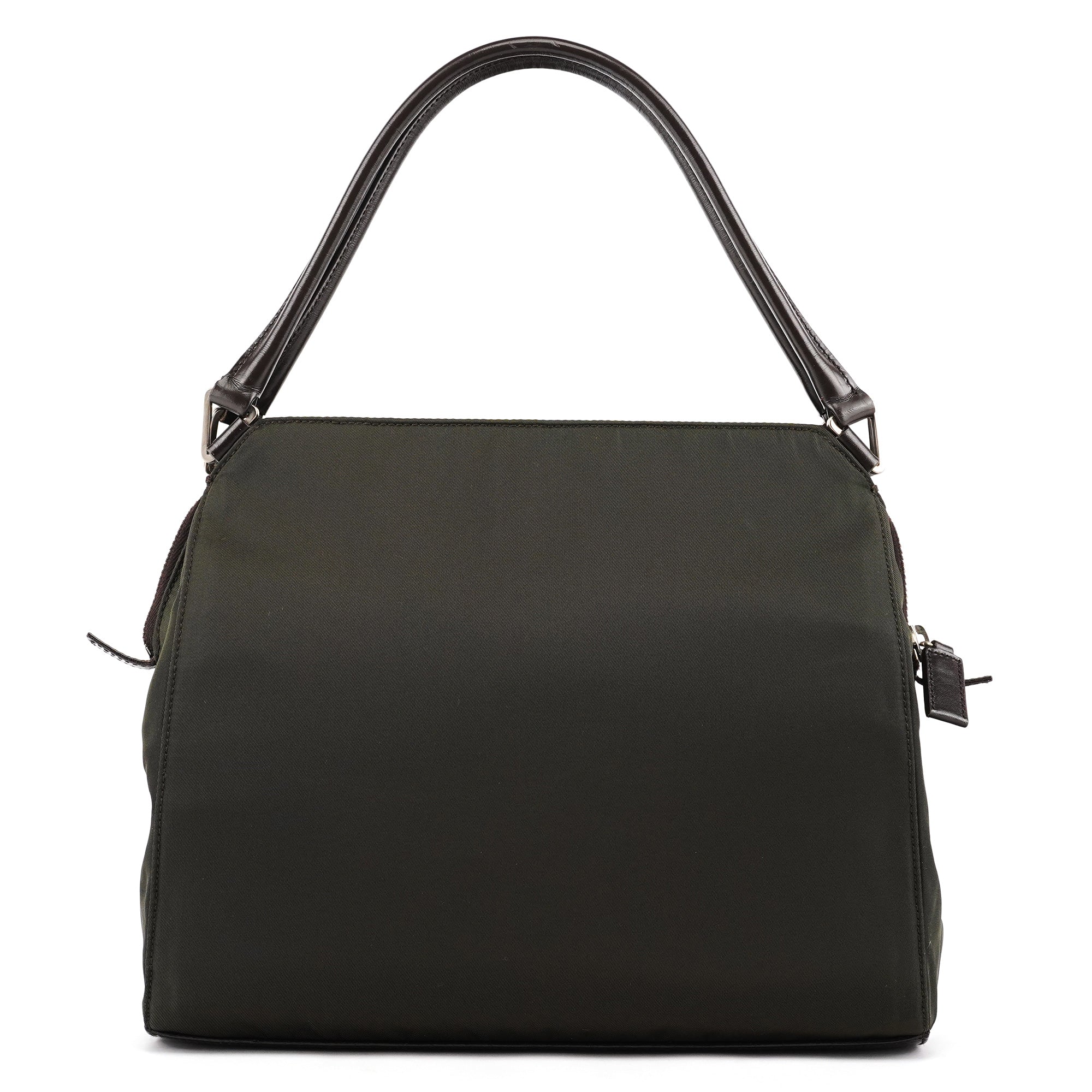Prada Dark Green Tessuto Chic Nylon Shoulder Bag