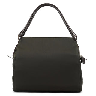 Prada Dark Green Tessuto Chic Nylon Shoulder Bag