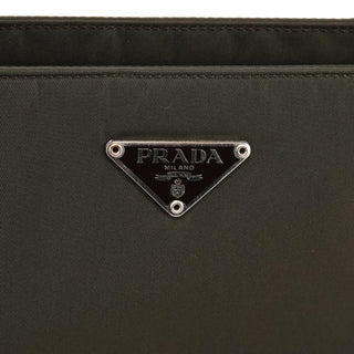 Prada Dark Green Tessuto Chic Nylon Shoulder Bag