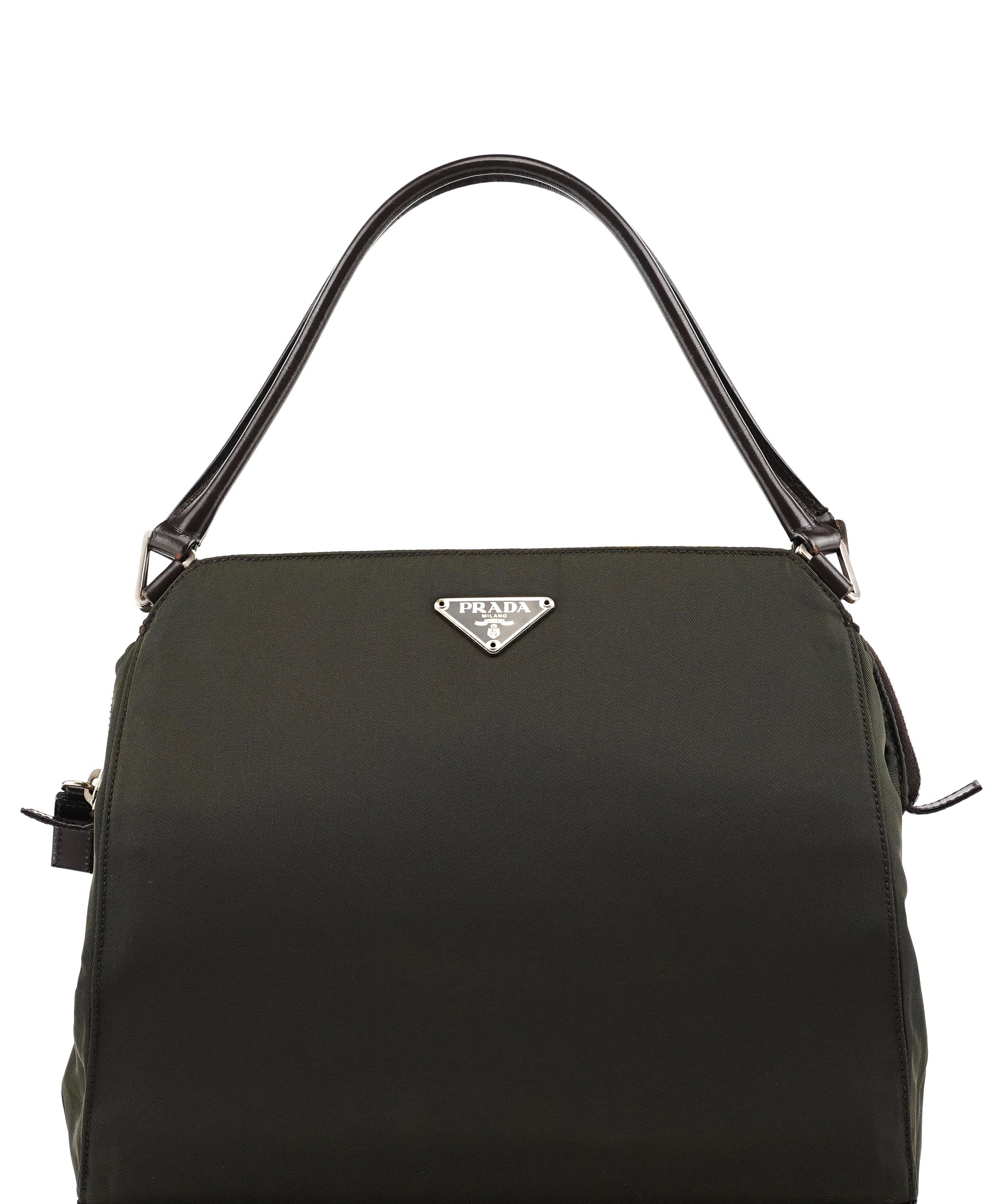 Prada Dark Green Tessuto Chic Nylon Shoulder Bag