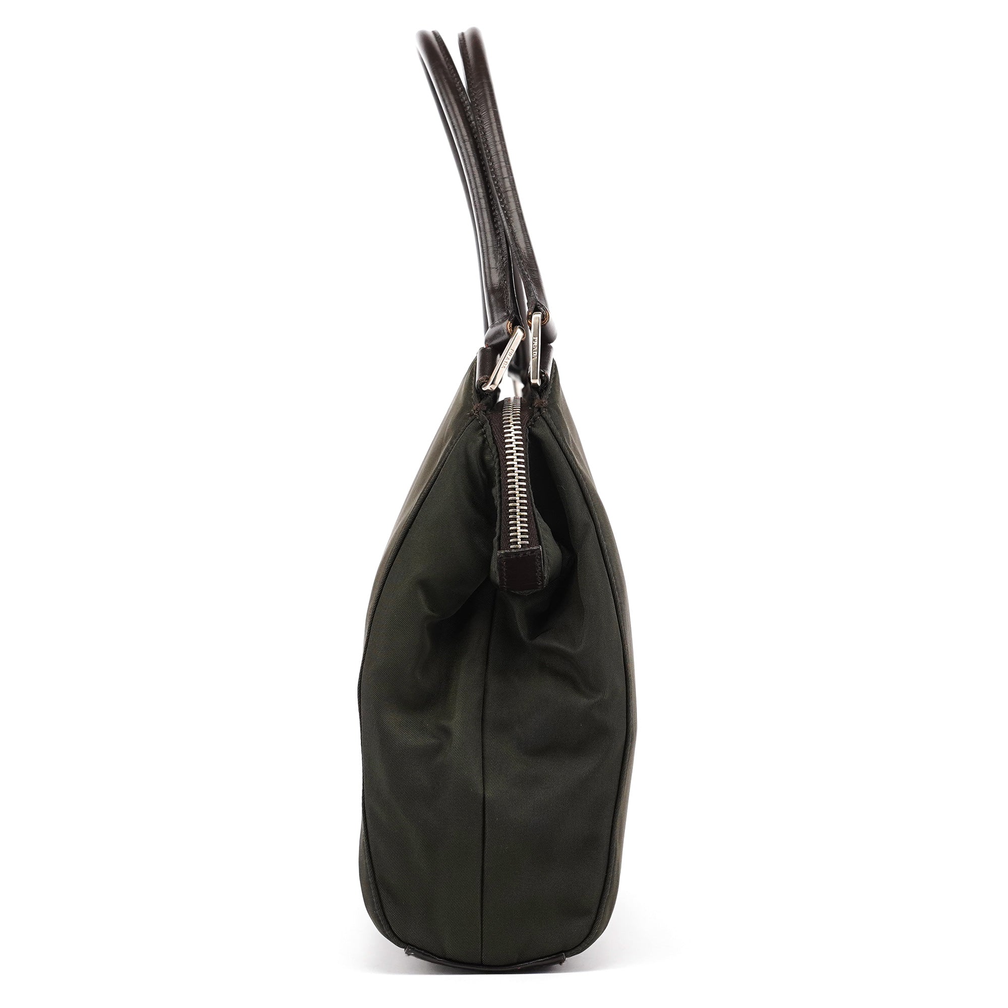 Prada Dark Green Tessuto Chic Nylon Shoulder Bag