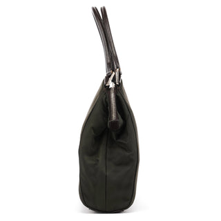 Prada Dark Green Tessuto Chic Nylon Shoulder Bag