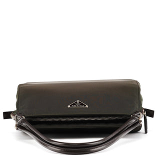 Prada Dark Green Tessuto Chic Nylon Shoulder Bag