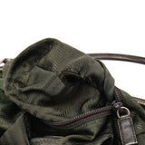 Prada Dark Green Tessuto Chic Nylon Shoulder Bag