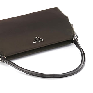 Prada Dark Green Tessuto Chic Shoulder Bag