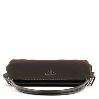 Prada Dark Green Tessuto Chic Shoulder Bag