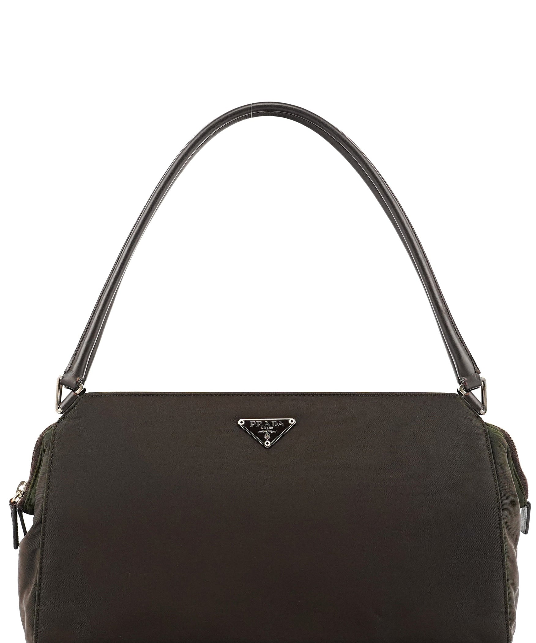 Prada Dark Green Tessuto Chic Shoulder Bag