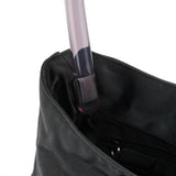 Prada Sac porté épaule en satin gris foncé à anse en plastique