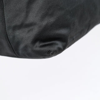 Prada Dark Grey Satin Plastic Handle Shoulder Bag