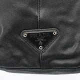 Prada Sac porté épaule en satin gris foncé à anse en plastique