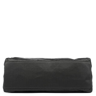 Prada Dark Grey Satin Plastic Handle Shoulder Bag