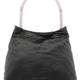Prada Sac porté épaule en satin gris foncé à anse en plastique