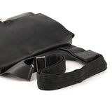 Prada Autunno 1999 Borsa a spalla con fibbia in pelle nera
