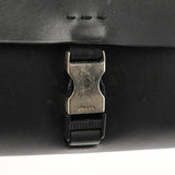 Prada Autunno 1999 Borsa a spalla con fibbia in pelle nera
