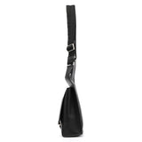 Prada Autunno 1999 Borsa a spalla con fibbia in pelle nera